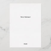 Vrolijk kerstfeest! Uw foto- en familienamen en ja Folie Feestdagenkaart (Achterkant)