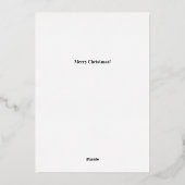 Vrolijk kerstfeest! Uw foto- en familienamen en ja Folie Feestdagenkaart (Achterkant)