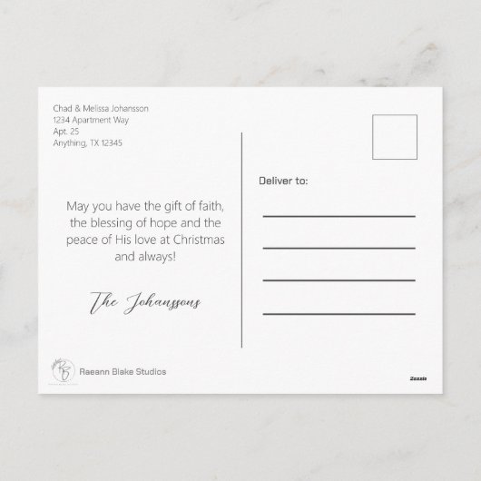 Vrolijk kerstfeest  vakantie Briefkaart (Achterkant)