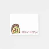 Vrolijk Kerstfeest Vakantie Fruitcake Fruit Cake E Post-it® Notes (Voorkant)
