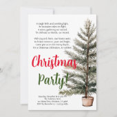Vrolijk Kerstfeest Vakantie Gedicht Party Uitnodig Aankondiging (Voorkant)