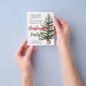 Vrolijk Kerstfeest Vakantie Gedicht Party Uitnodig Flyer (Hand)