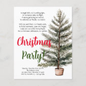 Vrolijk Kerstfeest Vakantie Gedicht Party Uitnodig Flyer (Voorkant)