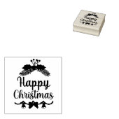 vrolijk kerstfeest, vakantie geluk rubberstempel (Gestempeld)
