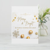 vrolijk kerstfeest! Vakantie Kaart Sjabloon (Staand voorkant)