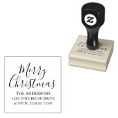 vrolijk kerstfeest | Vakantie retour adres stempel (Gestempeld)