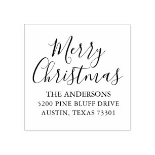 vrolijk kerstfeest   Vakantie retour adres stempel