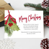 Vrolijk Kerstfeest Vakantie Rode Kalligrafie Scrip Kaart