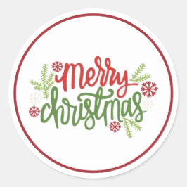 Vrolijk kerstfeest vakantie Sticker zegel