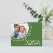 Vrolijk Kerstfeest - Vakantiefoto Stippen Briefkaa Feestdagenkaart (Staand voorkant)