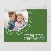 Vrolijk Kerstfeest - Vakantiefoto Stippen Briefkaa Feestdagenkaart (Voorkant)
