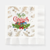 Vrolijk kerstfeest, vakantiemodel, servet (Voorkant)