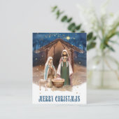 Vrolijk kerstfeest. Vakantigandedag Briefkaart (Staand voorkant)