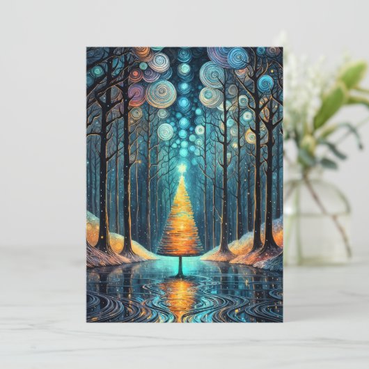 Vrolijk kerstfeest van aangepaste familienaam kaart (Staand voorkant)