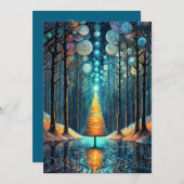 Vrolijk kerstfeest van aangepaste familienaam kaart (Voorkant / Achterkant)