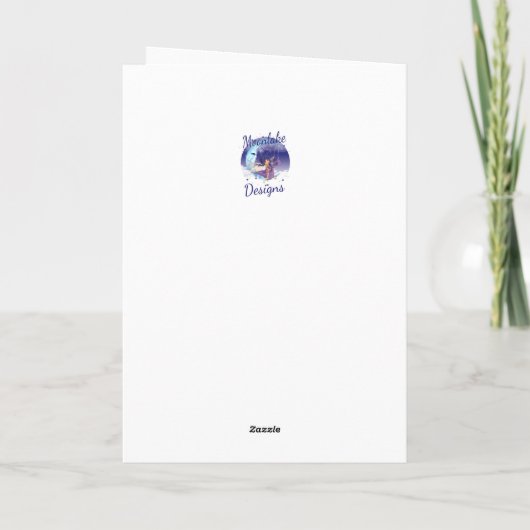 Vrolijk kerstfeest van Across the Miles Winter Hol Bedankkaart (Achterkant)