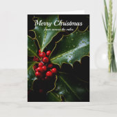 Vrolijk kerstfeest van Across the Miles Winter Hol Bedankkaart (Voorkant)