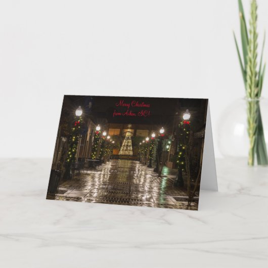 Vrolijk kerstfeest van Aiken, SC Kaart (Voorkant)