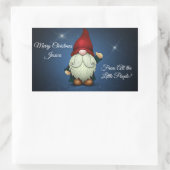 Vrolijk kerstfeest van alle kleine mensen rechthoekige sticker (Tas)