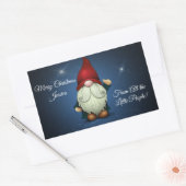 Vrolijk kerstfeest van alle kleine mensen rechthoekige sticker (Envelop)