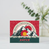 Vrolijk kerstfeest van Aspen Colorado Souvenirs Briefkaart (Staand voorkant)