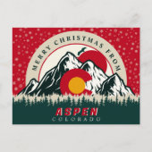 Vrolijk kerstfeest van Aspen Colorado Souvenirs Briefkaart (Voorkant)