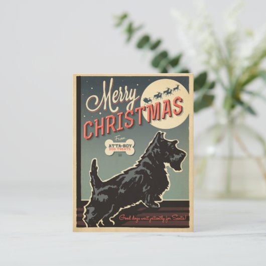 Vrolijk kerstfeest van Atta-Boy Feestdagenkaart (Staand voorkant)