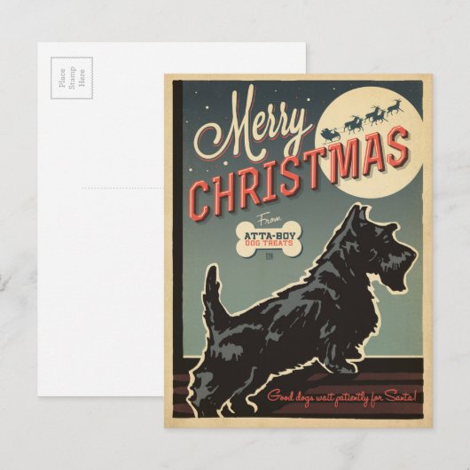 Vrolijk kerstfeest van Atta-Boy Feestdagenkaart (Voorkant / Achterkant)