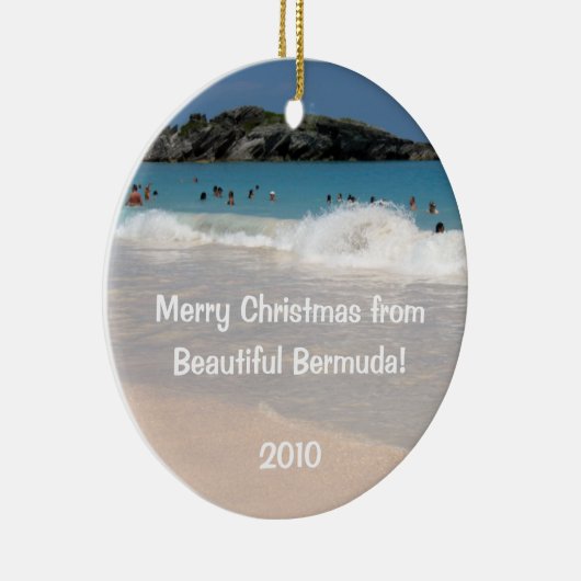 Vrolijk kerstfeest van Bermuda! Keramisch Ornament (Rechts)
