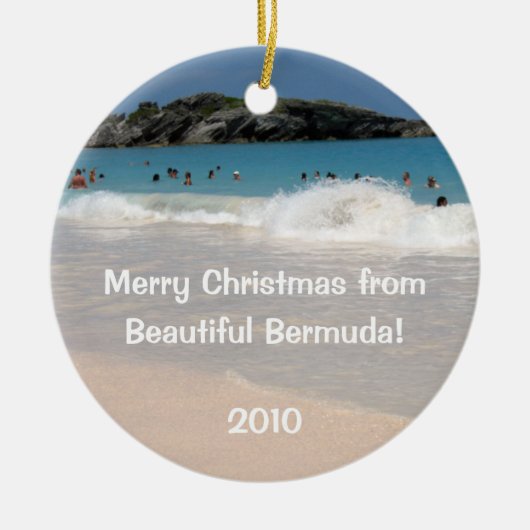 Vrolijk kerstfeest van Bermuda! Keramisch Ornament (Voorkant)
