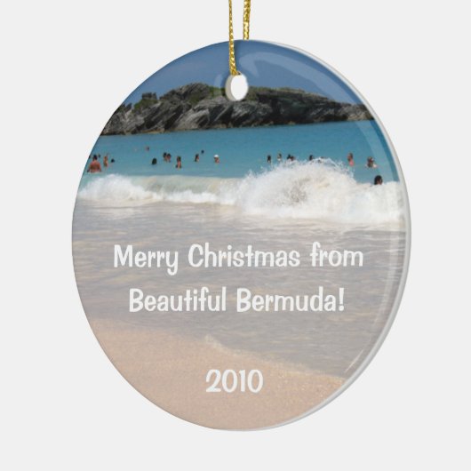 Vrolijk kerstfeest van Bermuda! Keramisch Ornament (Links)