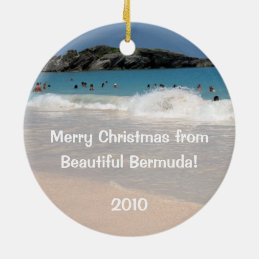 Vrolijk kerstfeest van Bermuda! Keramisch Ornament (Achterkant)