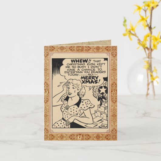 Vrolijk kerstfeest van Betty Brown Kaart (Gele Bloem)