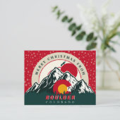 Vrolijk kerstfeest van Boulder Colorado Souvenirs Briefkaart (Staand voorkant)