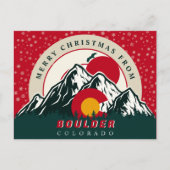 Vrolijk kerstfeest van Boulder Colorado Souvenirs Briefkaart (Voorkant)