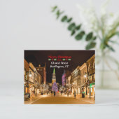 Vrolijk kerstfeest van Burlington VT, Briefkaart (Staand voorkant)