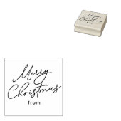 Vrolijk kerstfeest van casual scriptvakantie rubberstempel (Gestempeld)