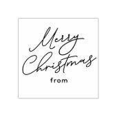 Vrolijk kerstfeest van casual scriptvakantie rubberstempel (Afrduk)