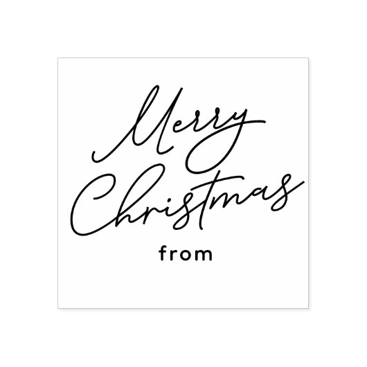 Vrolijk kerstfeest van casual scriptvakantie rubberstempel (Afrduk)