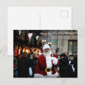 Vrolijk kerstfeest van Chicago / Santa Feestdagenkaart (Voorkant / Achterkant)