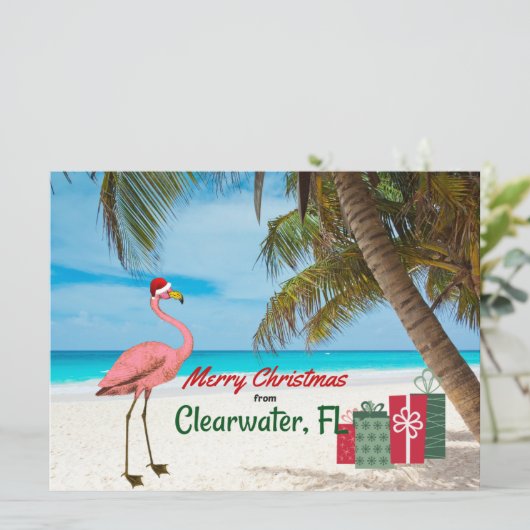 Vrolijk kerstfeest van Clearwater, FL (Staand voorkant)