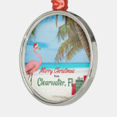 Vrolijk kerstfeest van Clearwater, FL Metalen Ornament (Links)