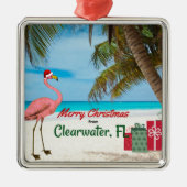 Vrolijk kerstfeest van Clearwater, FL Metalen Ornament (Voorkant)