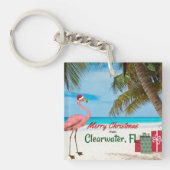 Vrolijk kerstfeest van Clearwater, FL Sleutelhanger (Voorkant)