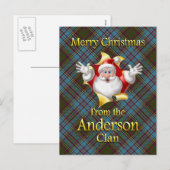 Vrolijk kerstfeest van de Anderson Clan Feestdagenkaart (Voorkant / Achterkant)