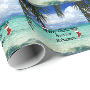 Vrolijk kerstfeest van de Bahama's Cadeaupapier