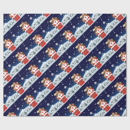 Vrolijk kerstfeest van de bemanning cadeaupapier (Vlak)