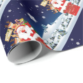 Vrolijk kerstfeest van de bemanning cadeaupapier (Rol Hoek)