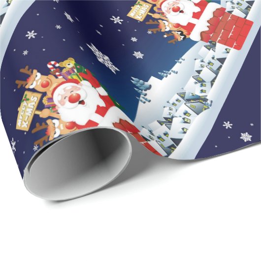 Vrolijk kerstfeest van de bemanning cadeaupapier (Rol Hoek)