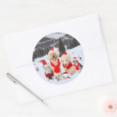 Vrolijk kerstfeest van de bende! ronde sticker (Envelop)